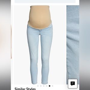 Nordstrom 1822 maternity full support band skinny ankle denim jeans size 26